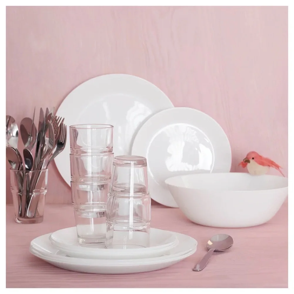 IKEA White Dinner Plates 10” Set of Four